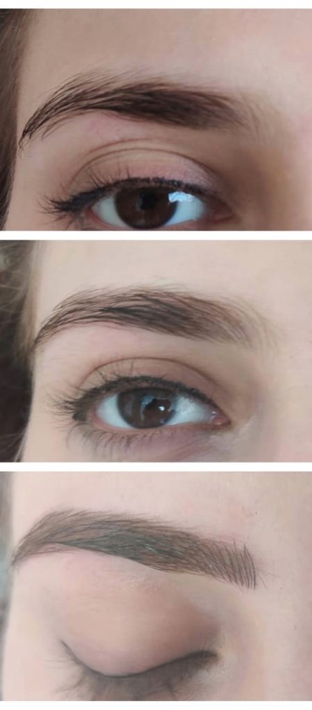 Microblading done in various densities.