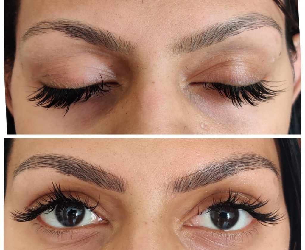 Before and After the Microblading procedure.